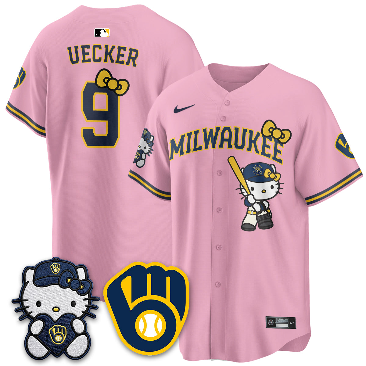 Milwaukee Brewers Meow KT Night Vapor Limited Jersey - Stitched-Cuztomshoes