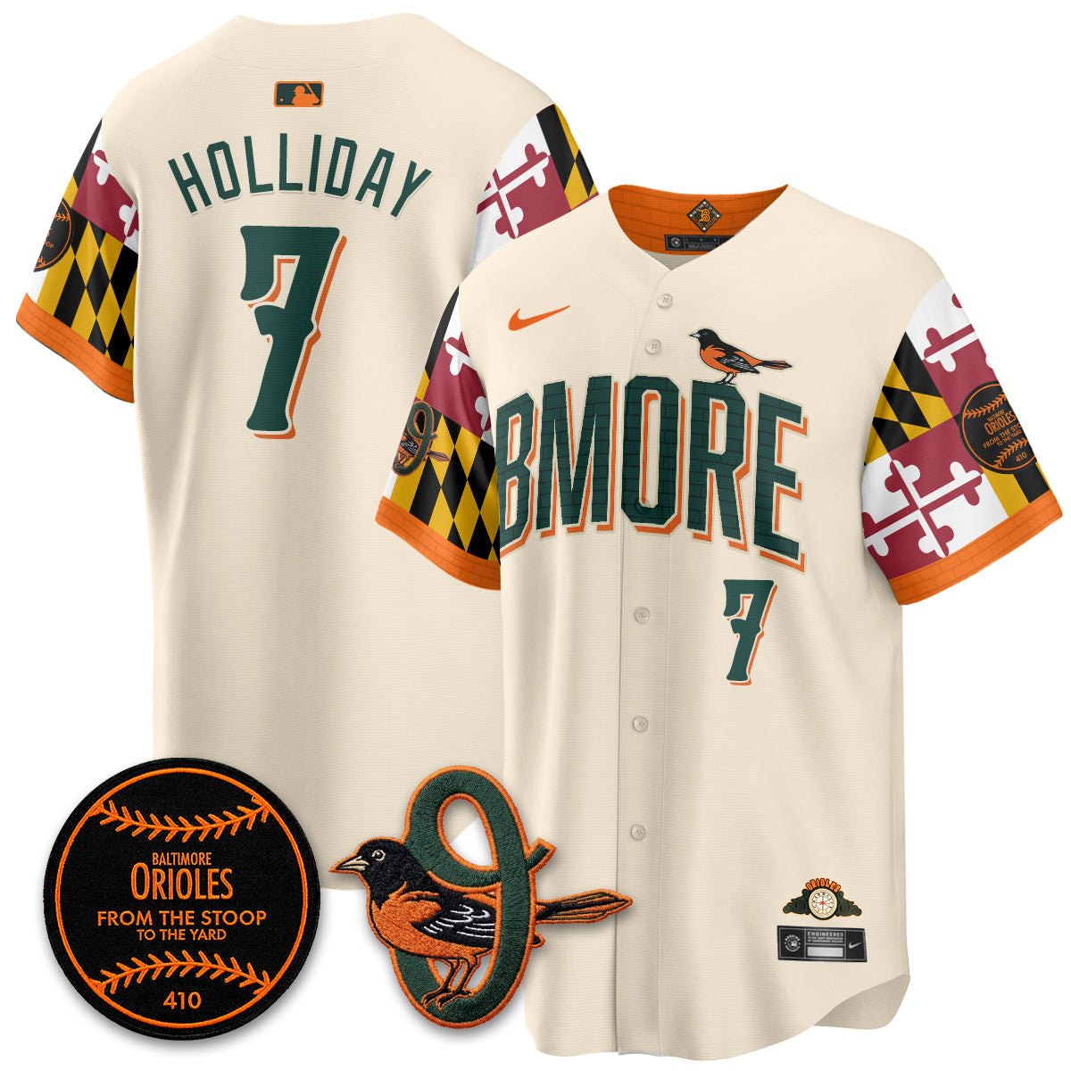 Baltimore Orioles x Maryland State Flag 2026 Vapor Jersey - Stitched-Cuztomshoes