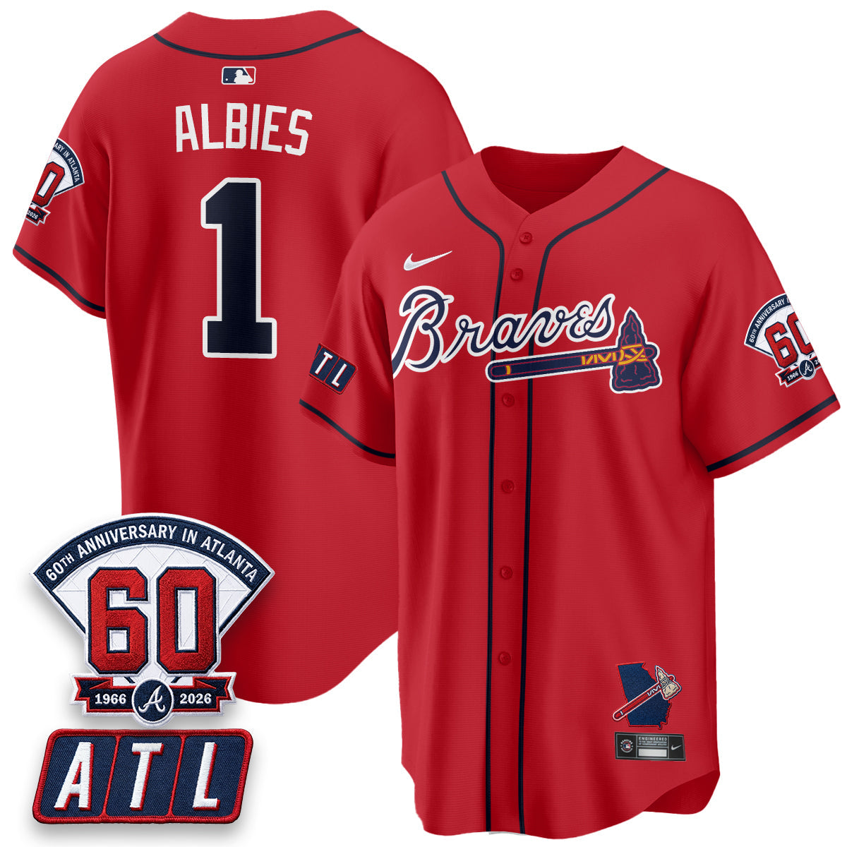 Atlanta Braves 2026 60th Anniversary Vapor Limited Jersey - Stitched