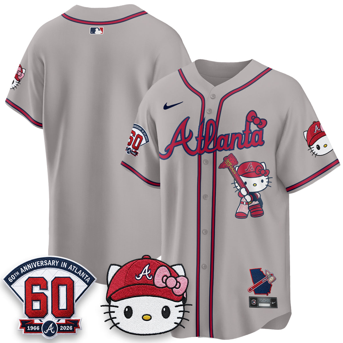 Atlanta Braves x Meow KT 2026 Vapor Limited Jersey - Stitched-Cuztomshoes