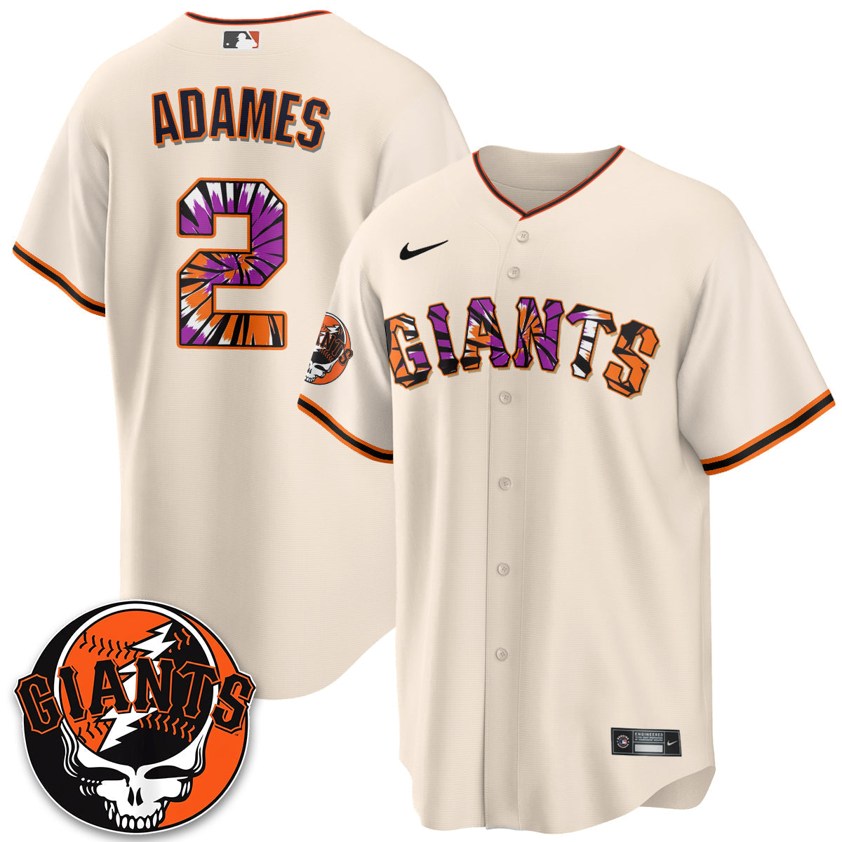 San Francisco Giants x Grateful Dead Vapor Jersey V2 - Stitched