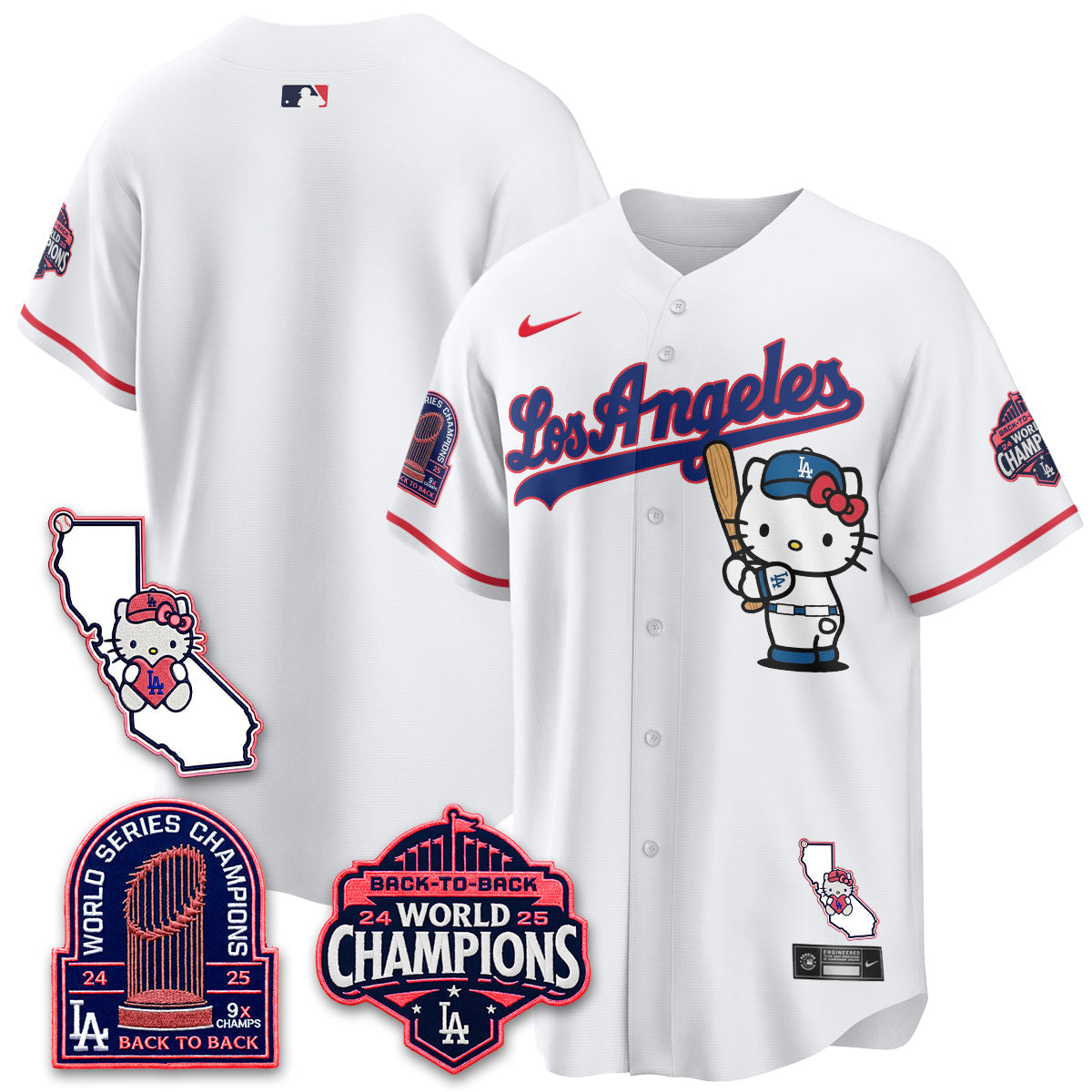 Los Angeles Dodgers x Meow KT 2026 Vapor Jersey - Stitched - V4-Cuztomshoes