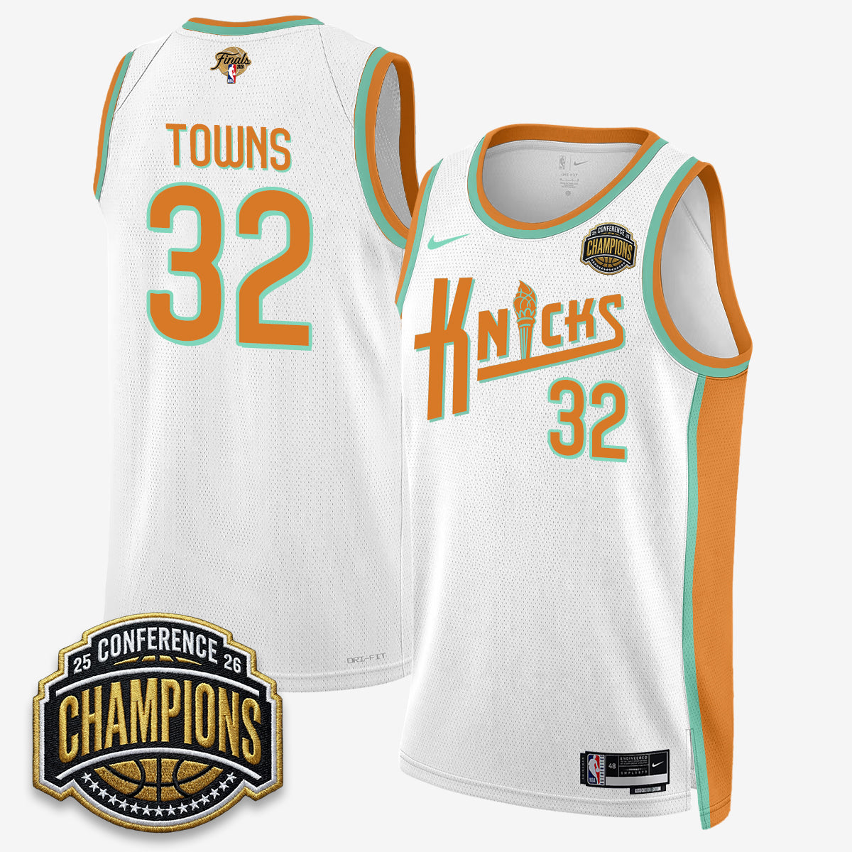 New York Knicks 2026 Eastern Conference Champions Special Edition Jersey V2- Stitched-Cuztomshoes