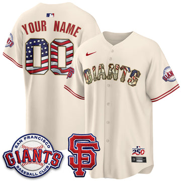 San Francisco Giants2026 Independence Day USA Custom Jersey - Stitched