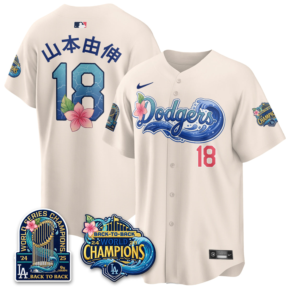 Los Angeles Dodgers Aloha Spirit Vapor Limited Jersey - Stitched-Cuztomshoes