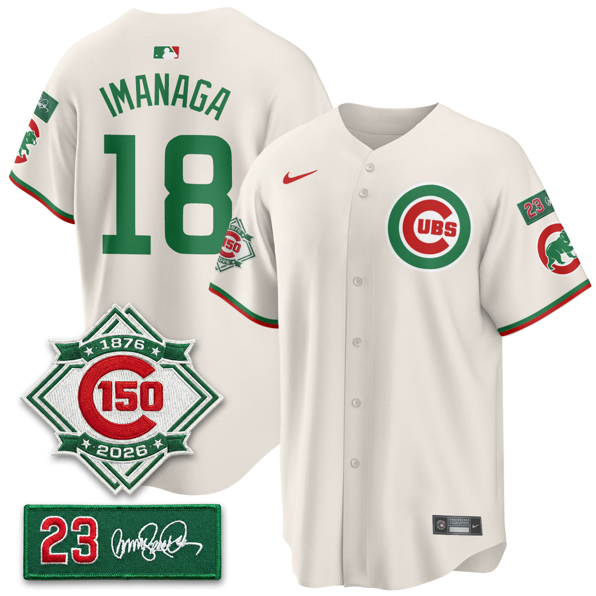 Chicago Cubs Limited Mexico Jersey - 150th Anniversary + Ryne Sandberg Tribute Patch Stitched
