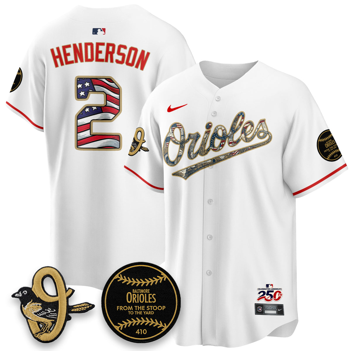 Baltimore Orioles 2026 Independence Day USA Vapor Limited Jersey - Stitched-Cuztomshoes