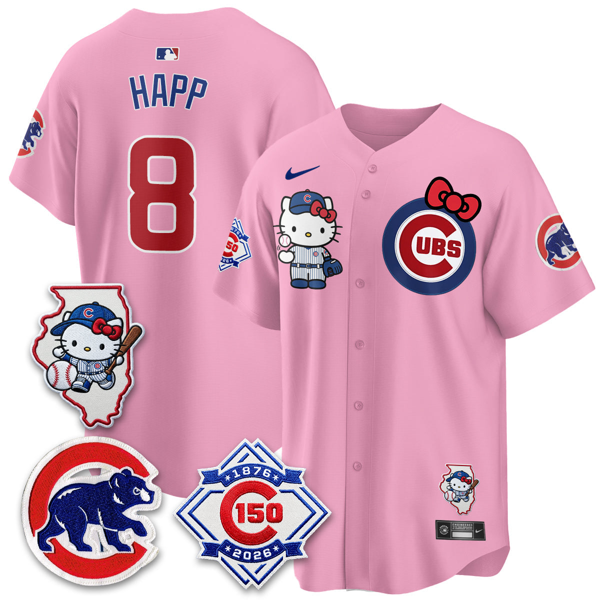 Chicago Cubs x Meow KT Vapor Premier Limited Jersey - Stitched V2