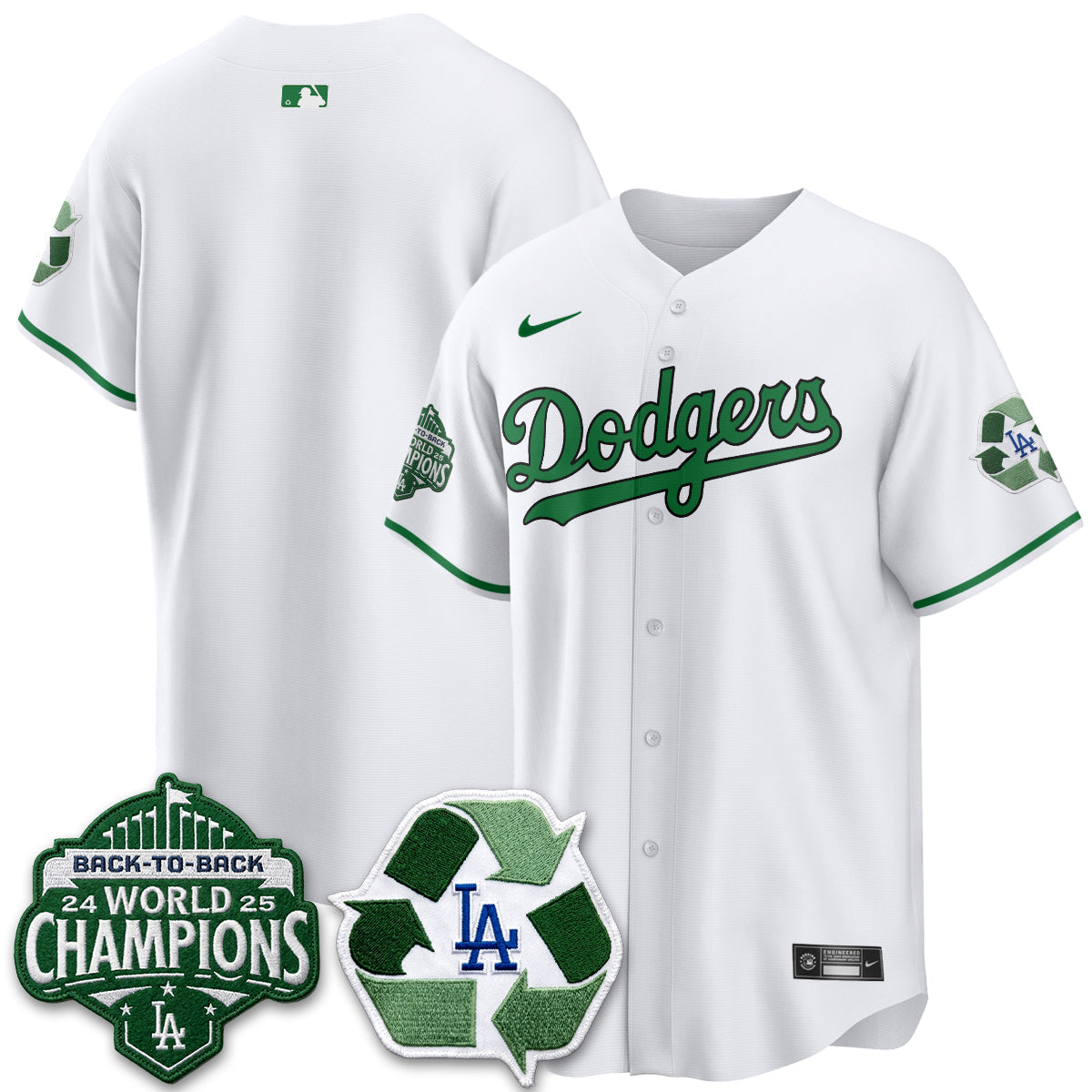Los Angeles Dodgers Happy Earth Day Vapor Jersey -Stitched