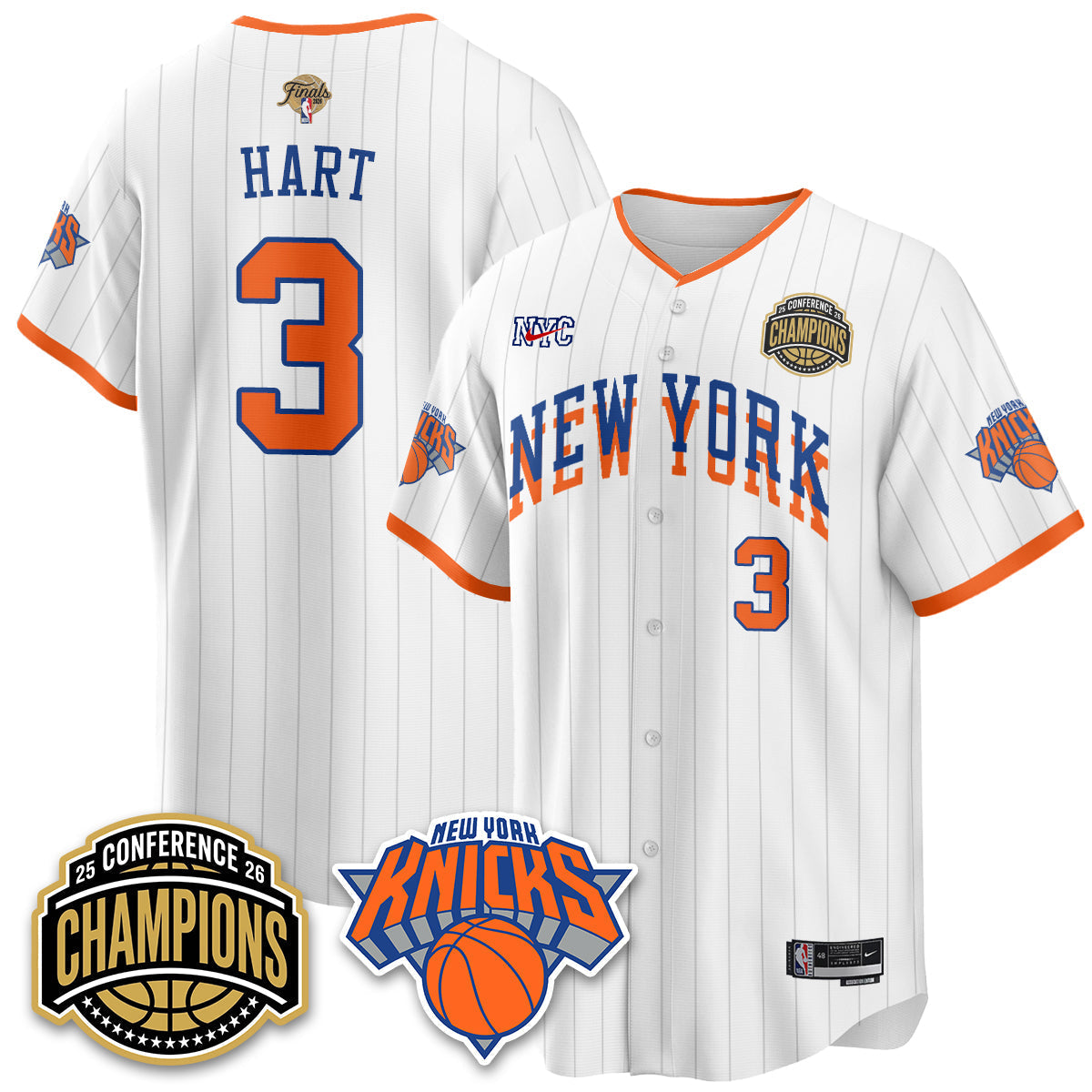 New York Knicks 2026 Basketball Finals Vapor City Edition Jersey V2- Stitched-Cuztomshoes