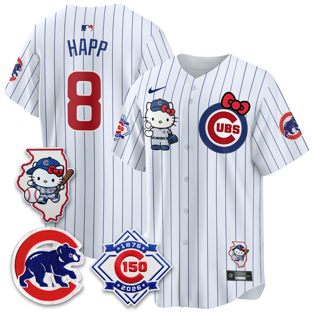 Chicago Cubs x Meow KT Vapor Premier Limited Jersey - Stitched V2