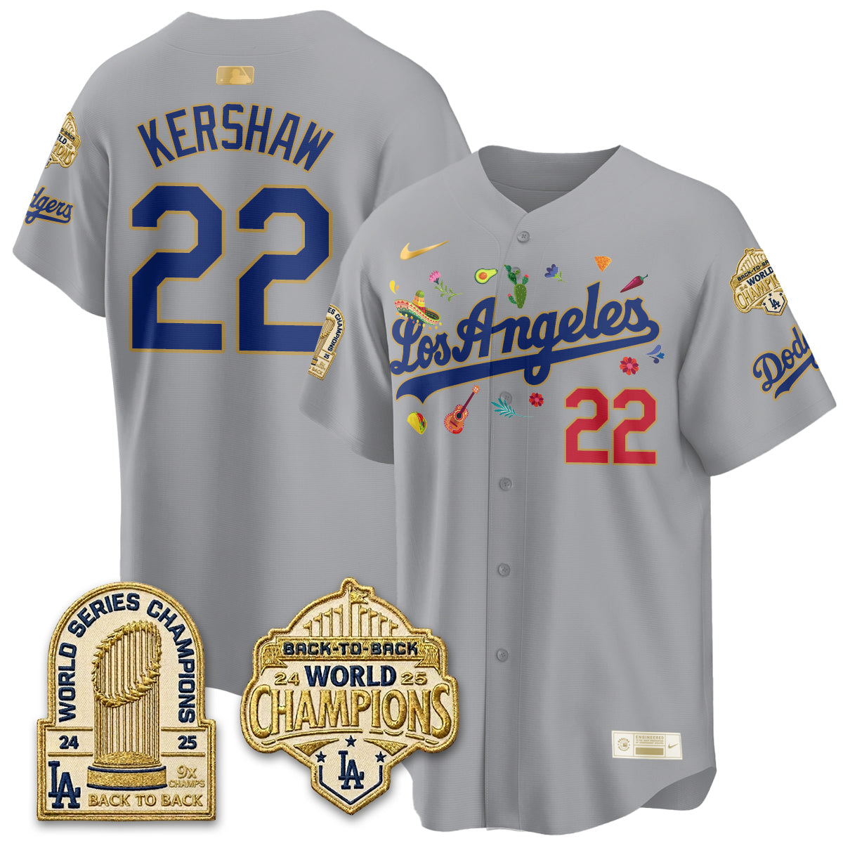 Los Angeles Dodgers Mexican Heritage 2026 Premier Limited Vapor Jersey - Stitched-Cuztomshoes