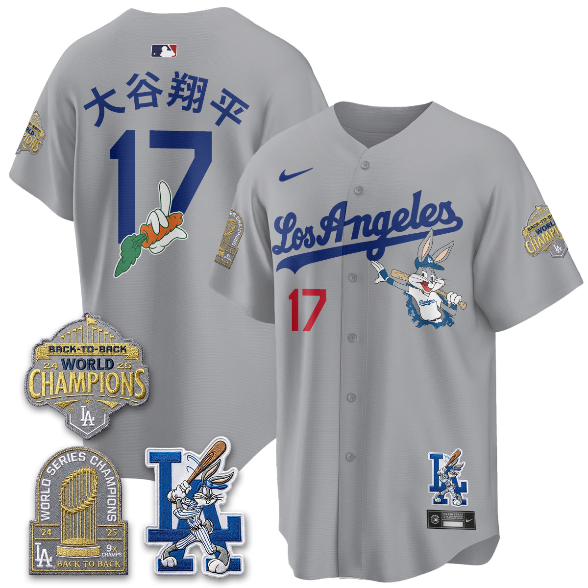 Los Angeles Dodgers Bunny Vapor Limited Jersey - Stitched-Cuztomshoes