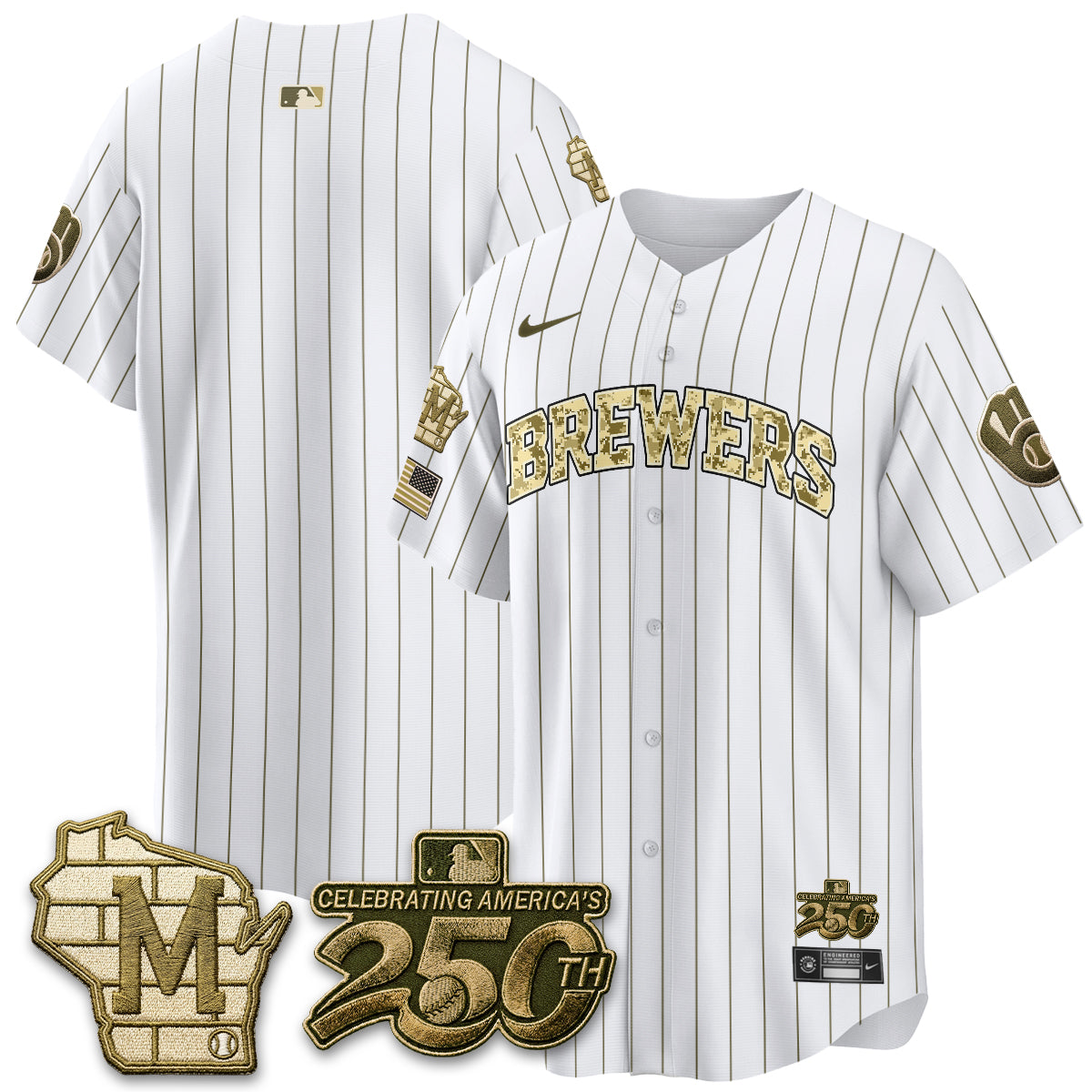 Milwaukee Brewers Salute to Service 2026 Vapor Limited Jersey - Stitched-Cuztomshoes