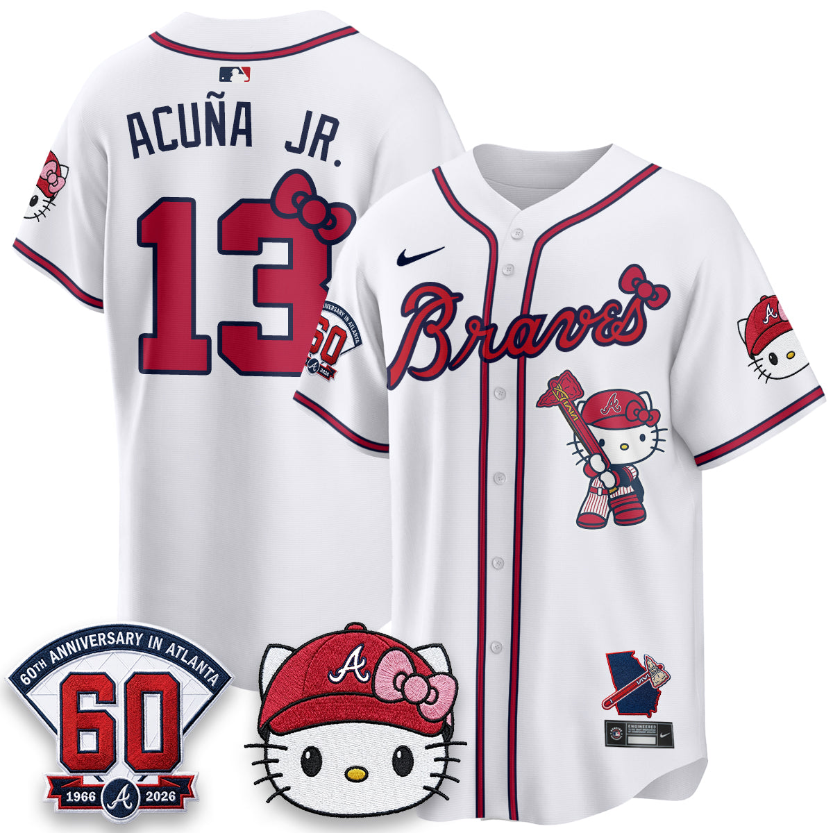 Atlanta Braves x Meow KT 2026 Vapor Limited Jersey - Stitched-Cuztomshoes