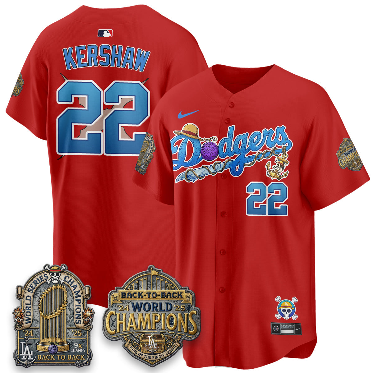 Los Angeles Dodgers x OP Japanese Cartoon Vapor Limited Jersey V2- Stitched-Cuztomshoes