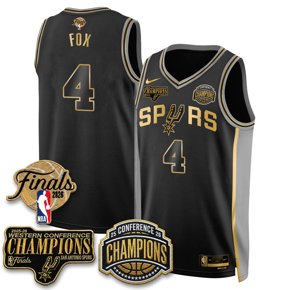 San Antonio Spurs 2026 Basketball  Western Conference Champions Vapor Special Edition Jersey - Stitched