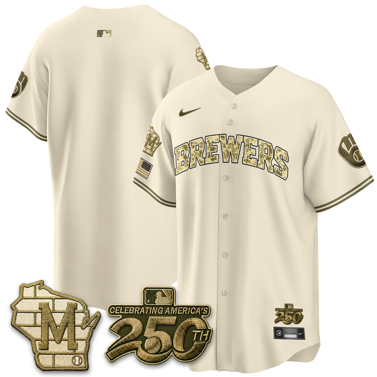 Milwaukee Brewers Salute to Service 2026 Vapor Limited Jersey - Stitched-Cuztomshoes