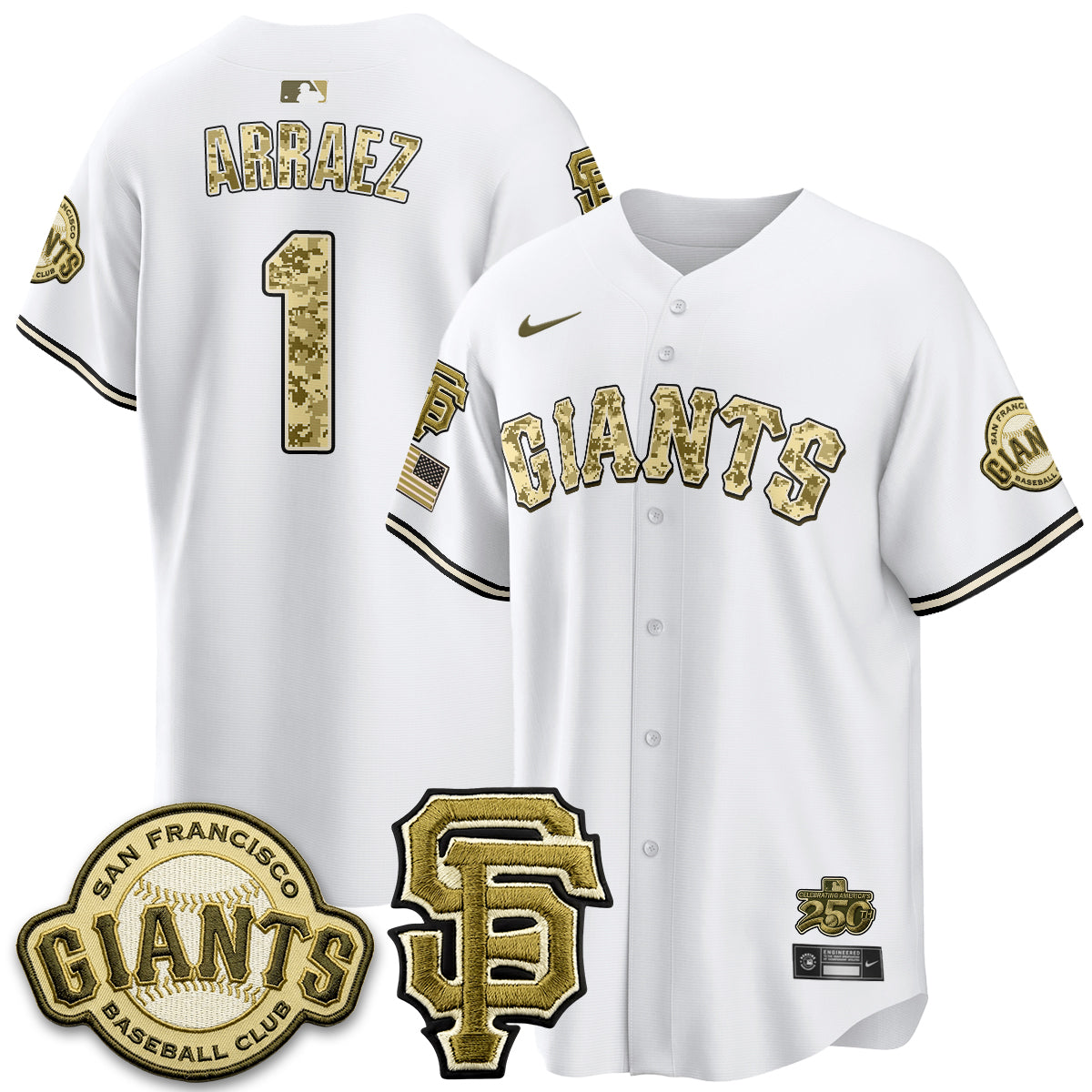 San Francisco Giants 2026 Armed Forces Day Jersey V2 - Stitched
