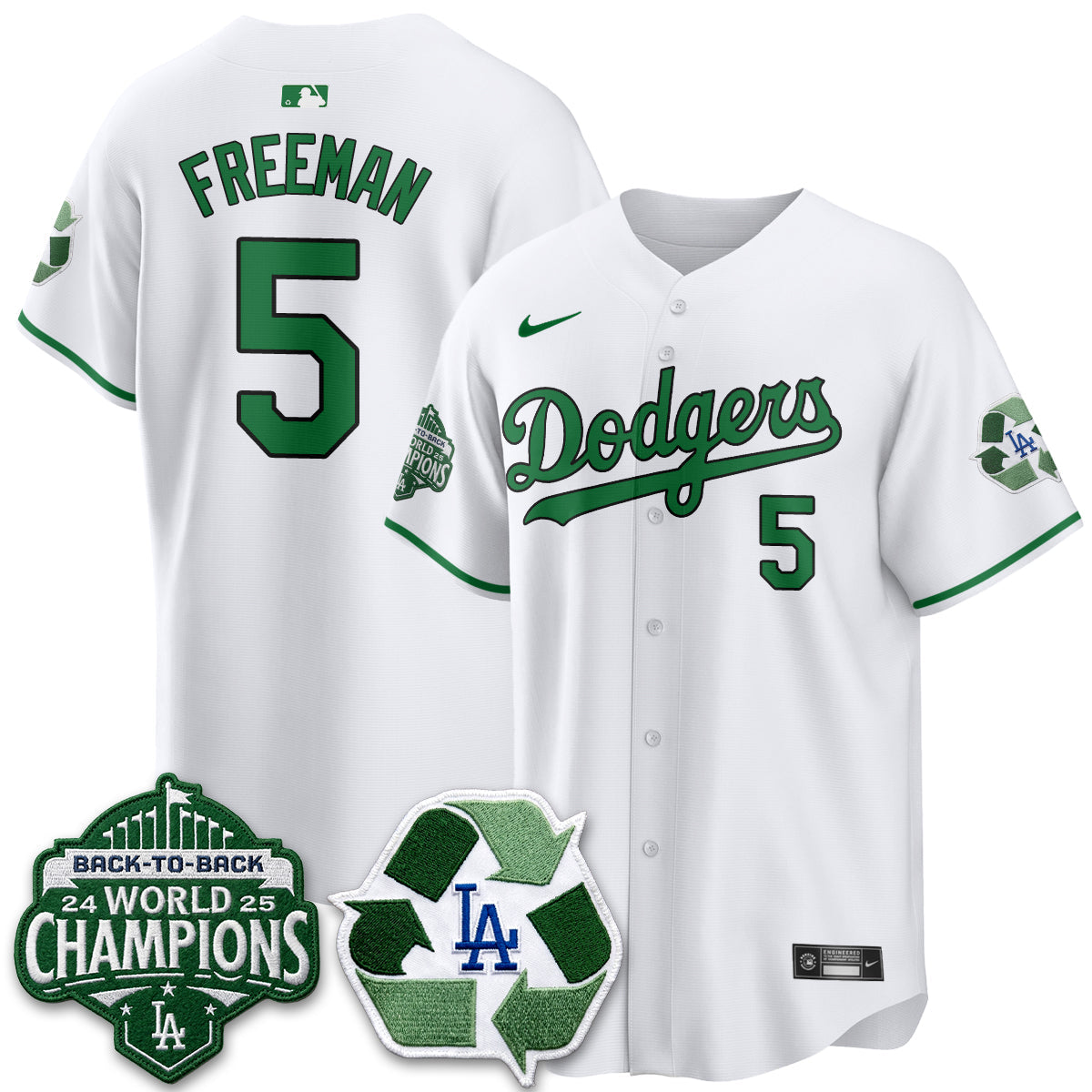 Los Angeles Dodgers Happy Earth Day Vapor Jersey -Stitched