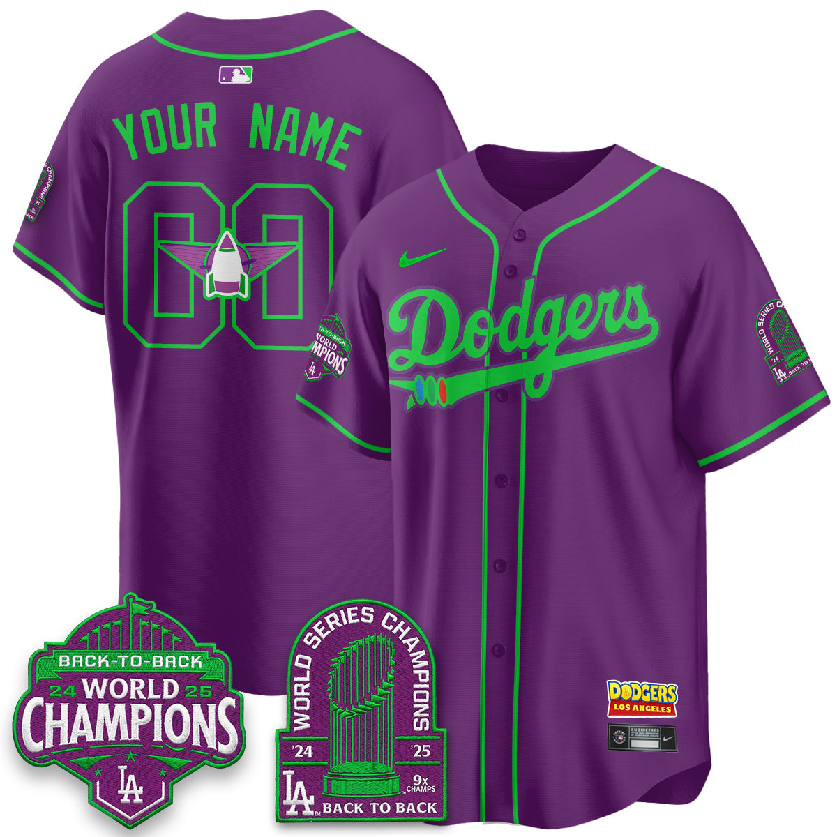 Los Angeles Dodgers 2026 Space Ranger Vapor Limited Custom Jersey - Stitched-Cuztomshoes