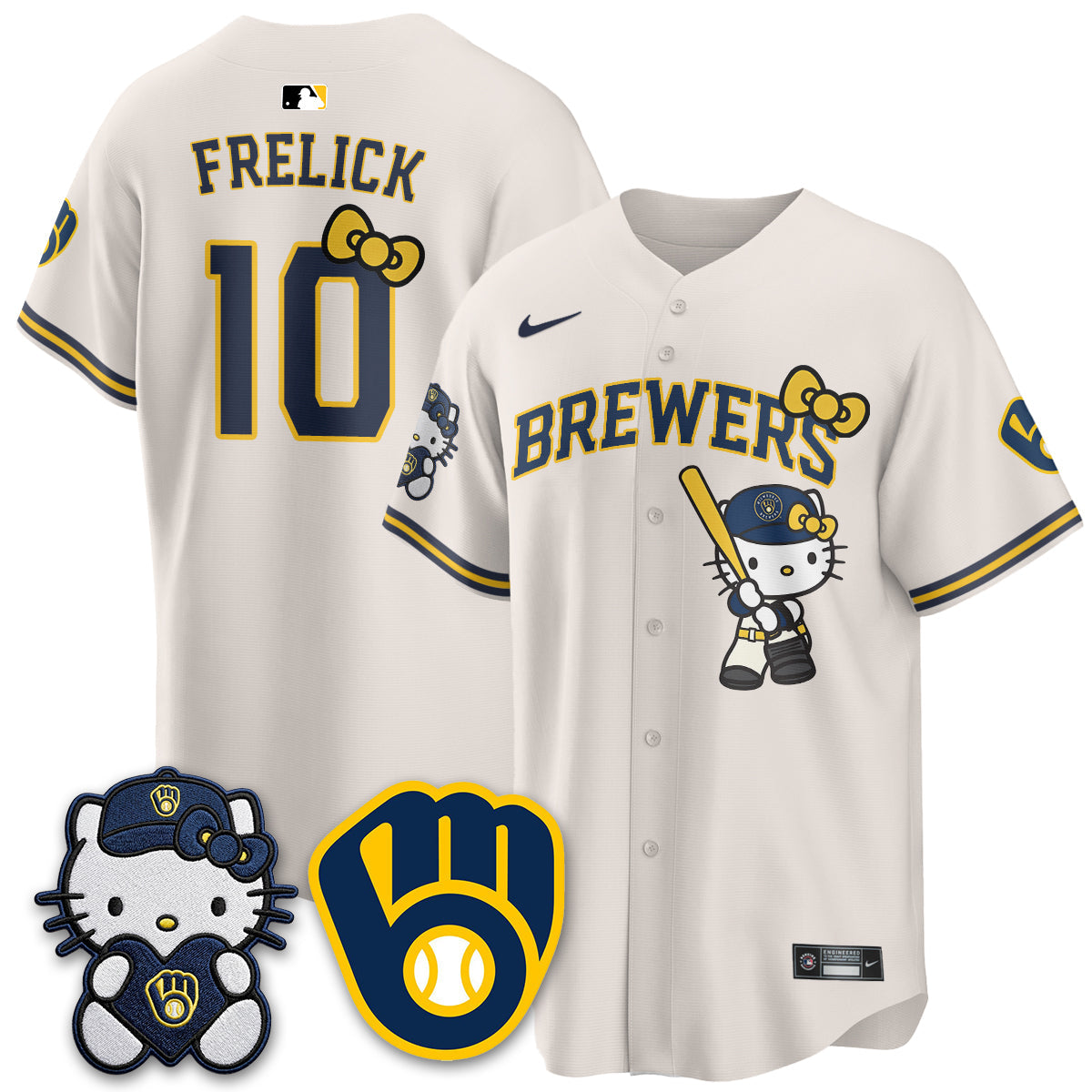 Milwaukee Brewers Meow KT Night Vapor Limited Jersey - Stitched-Cuztomshoes