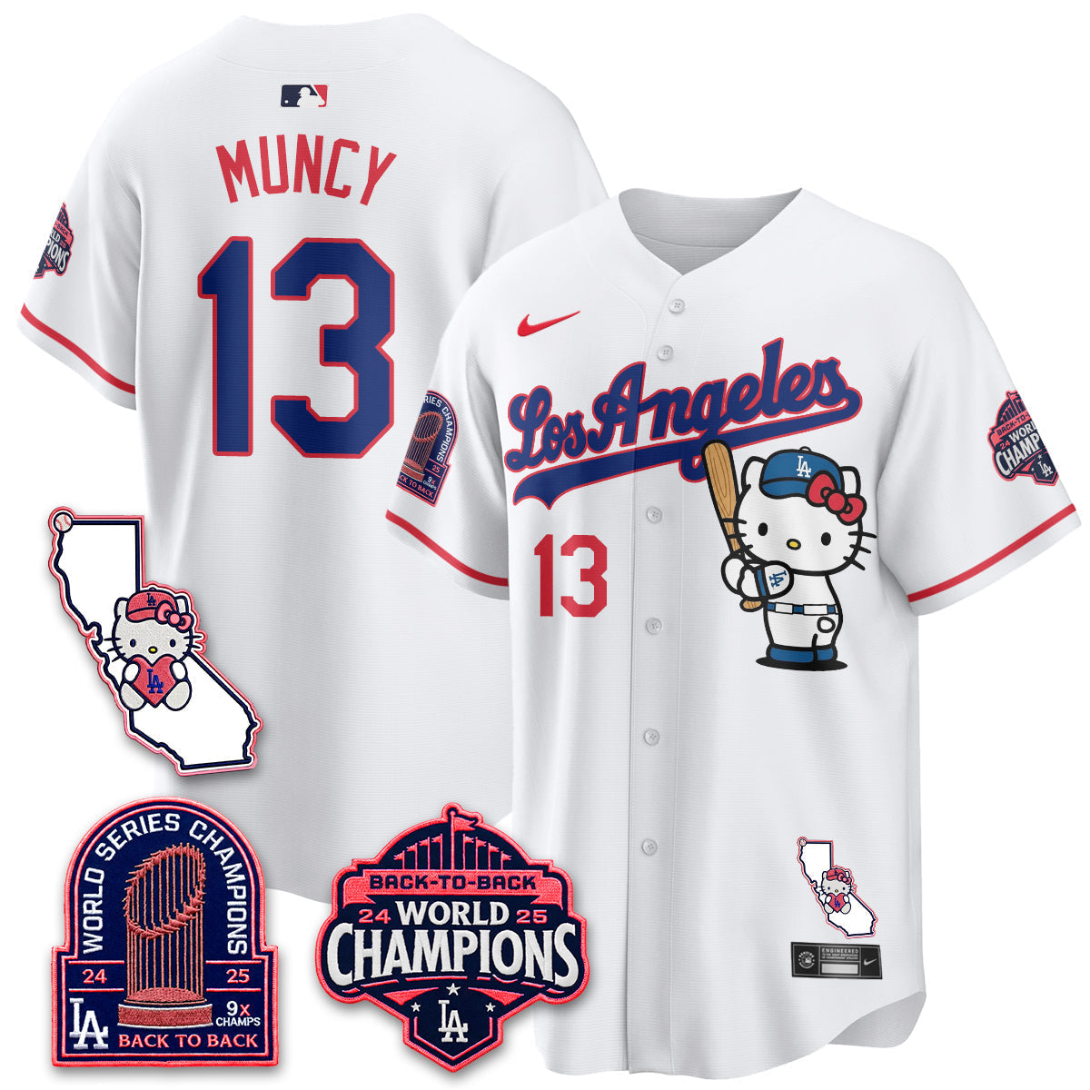 Los Angeles Dodgers x Meow KT 2026 Vapor Jersey - Stitched - V4-Cuztomshoes