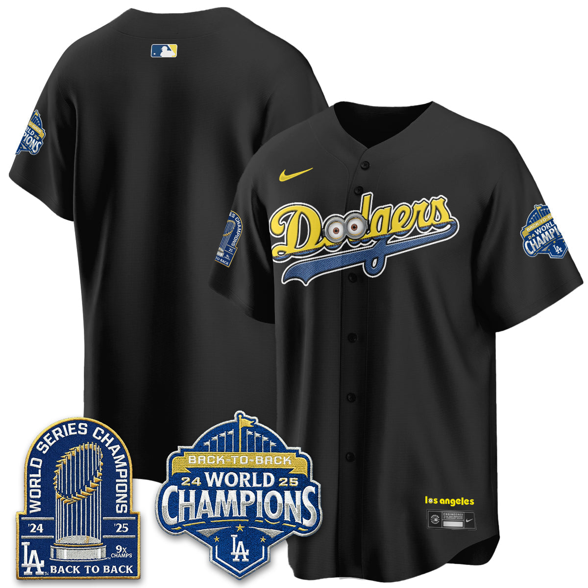 Los Angeles Dodgers x Yellow Capsules Vapor Jersey - Stitched-Cuztomshoes