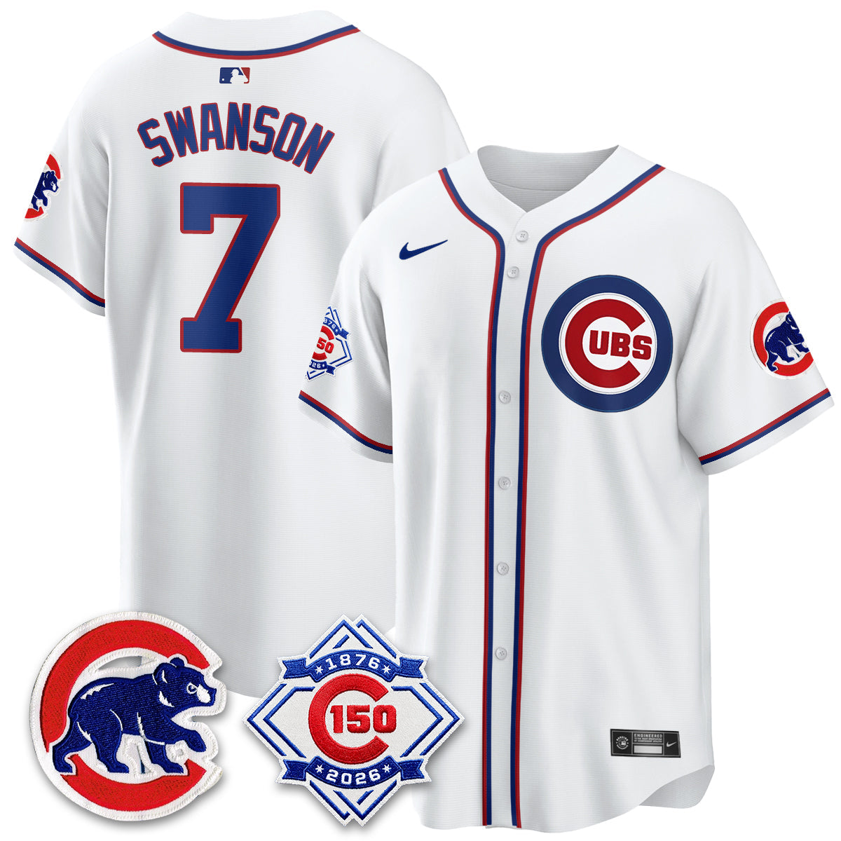 Chicago Cubs 150th Anniversary Black Out Style Vapor Premier Limited Jersey - Stitched