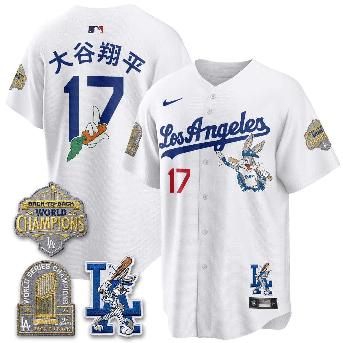 Los Angeles Dodgers Bunny Vapor Limited Jersey - Stitched-Cuztomshoes