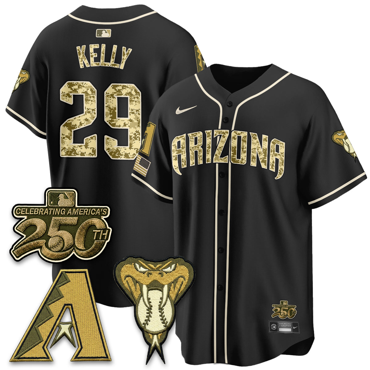 Arizona Diamonbacks Salute to Service 2026 Vapor Premier Limited Jersey - Stitched-Cuztomshoes