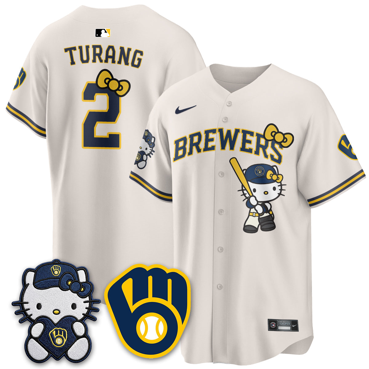Milwaukee Brewers Meow KT Night Vapor Limited Jersey - Stitched-Cuztomshoes
