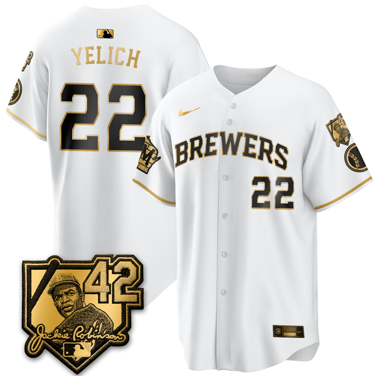 Milwaukee Brewers 2026 New Era Vapor Limited Jersey - Stitched-Cuztomshoes