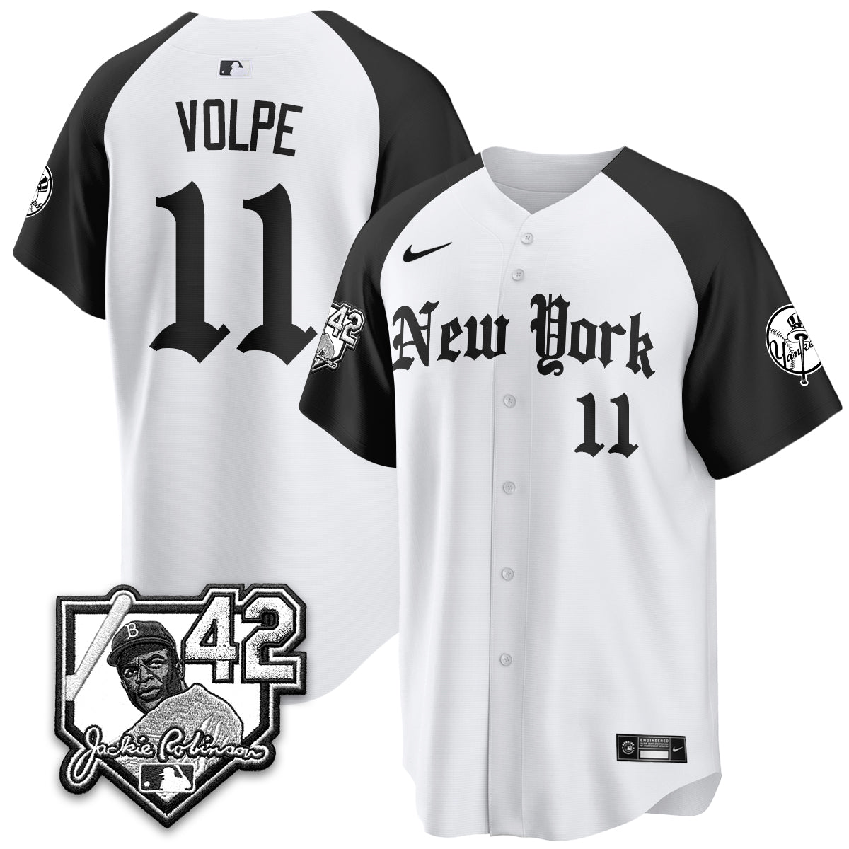 New York Yankees 2026 Jackie Robinson Day Gothic Vapor Limited Jersey - Stitched