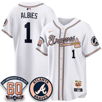 Atlanta Braves 60th Anniversary Peach Edition Vapor Premier Limited Jersey - Stitched