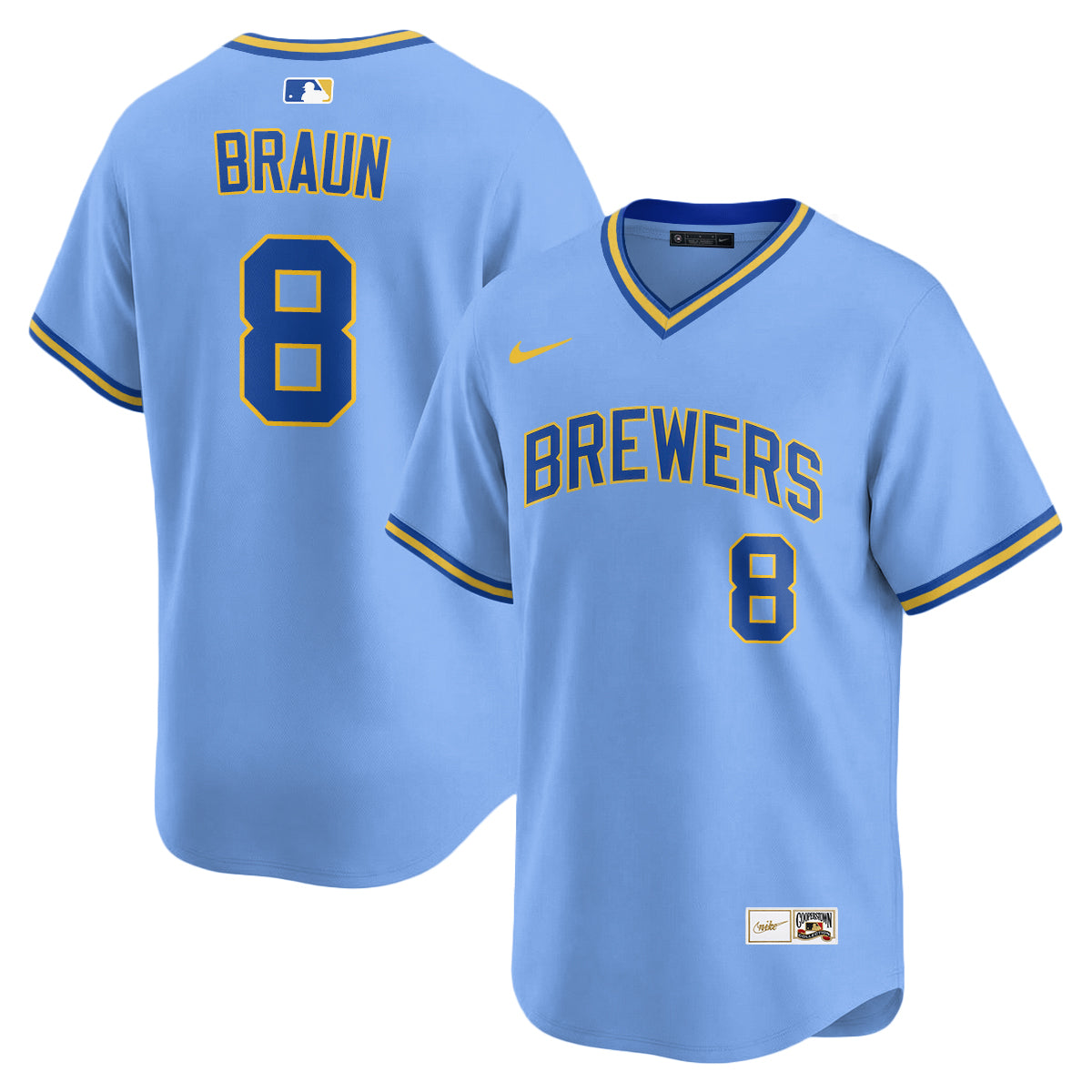 Milwaukee Brewers "Legacy Edition" Vapor Jersey - Stitched-Cuztomshoes