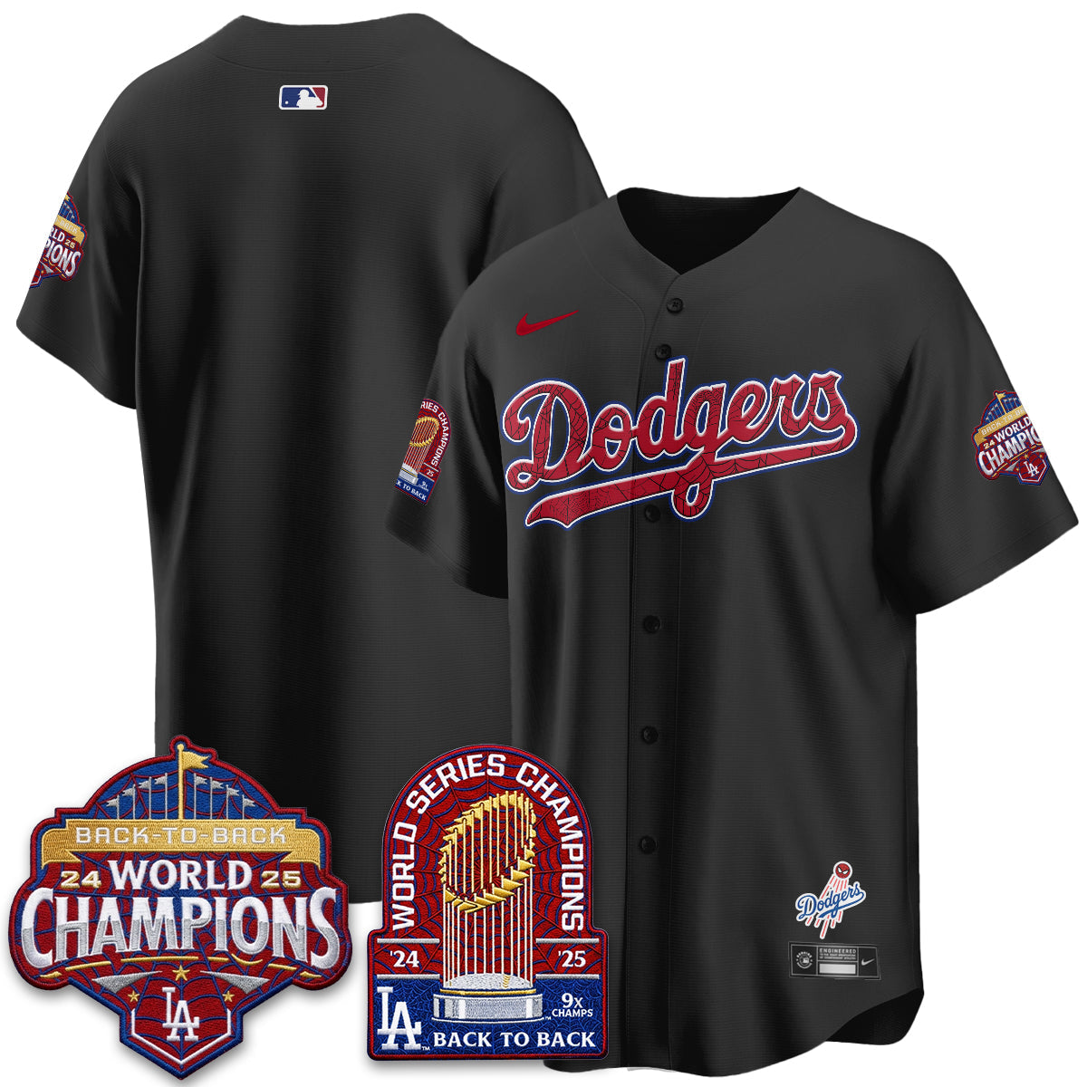 Los Angeles Dodgers x Web-Head 2026 Vapor Jersey - Stitched