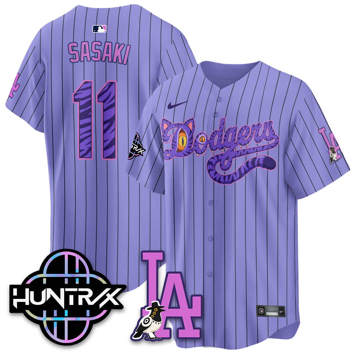 Los Angeles Dodgers x K-Pop Demon Hunters 2026 Vapor Jersey - Stitched-Cuztomshoes