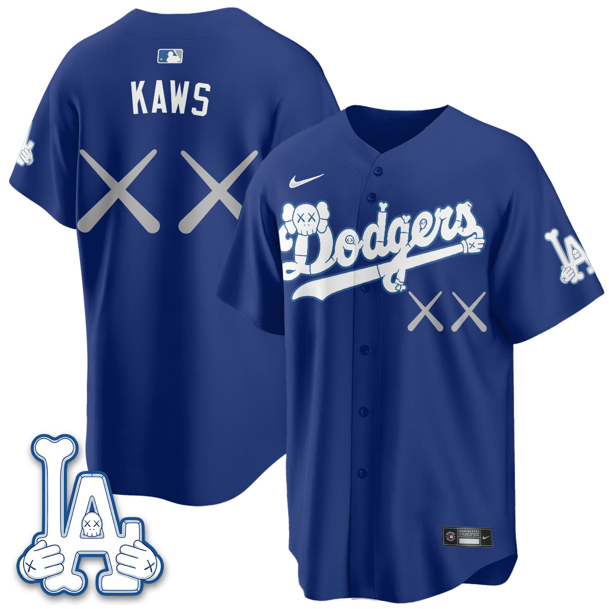 Los Angeles Dodgers x KAWS Edition Vapor Jersey V2- Stitched-Cuztomshoes