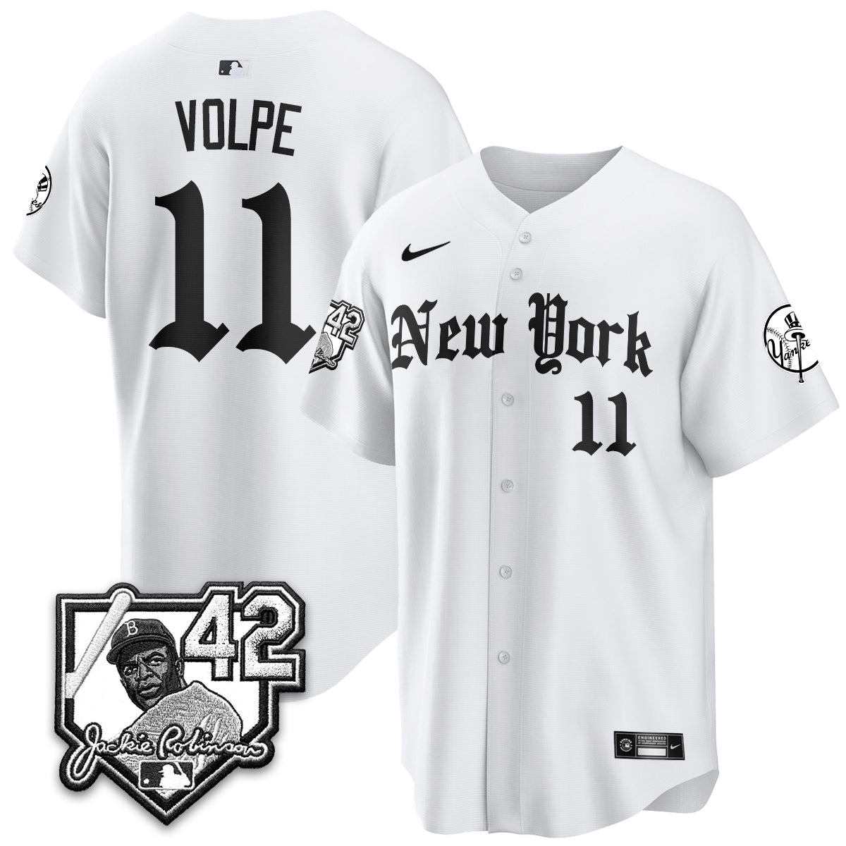 New York Yankees 2026 Jackie Robinson Day Gothic Vapor Limited Jersey - Stitched