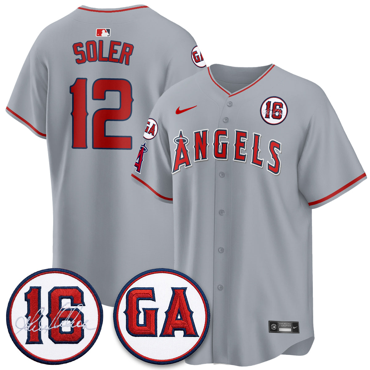 Los Angeles Angels Garret Anderson Tribute Patch Vapor Premier Limited Jersey - Stitched-Cuztomshoes