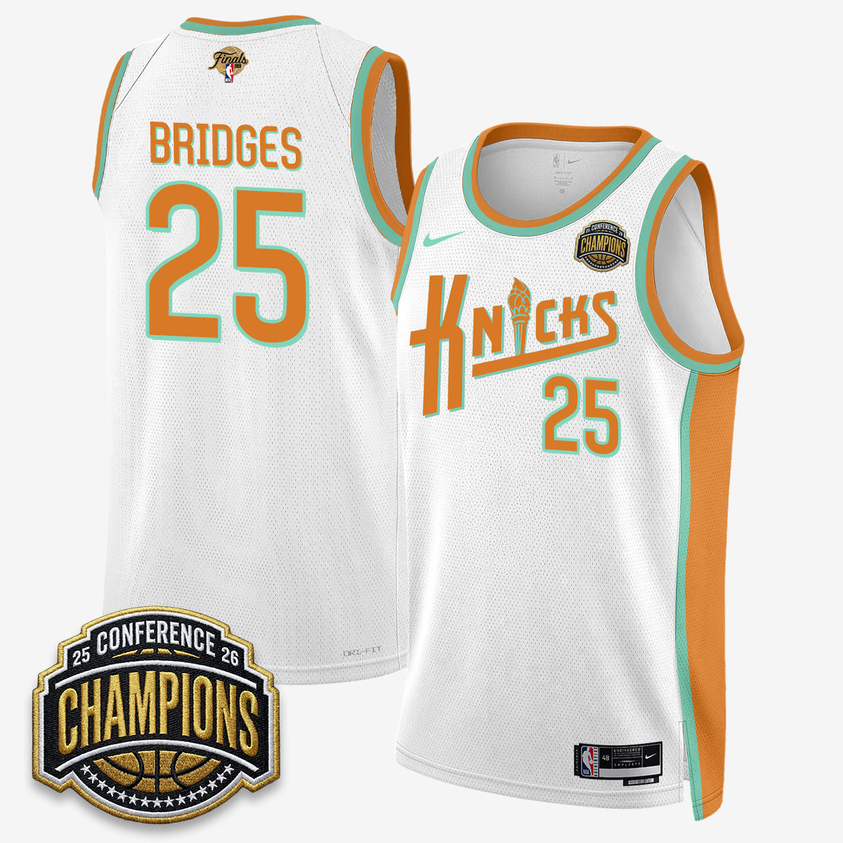 New York Knicks 2026 Eastern Conference Champions Special Edition Jersey V2- Stitched-Cuztomshoes