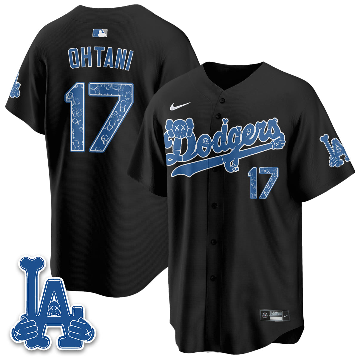Los Angeles Dodgers x KAWS Edition Vapor Jersey V2- Stitched-Cuztomshoes