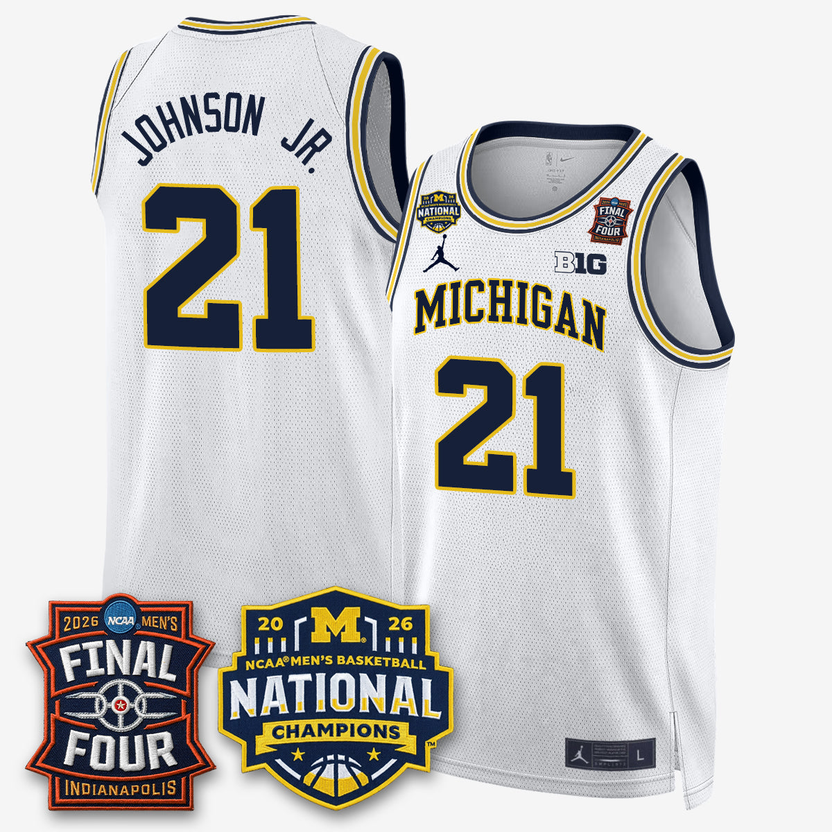 Michigan Wolverines 2026 Men's Basketball Champions Limited Jersey - Stitched-Cuztomshoes