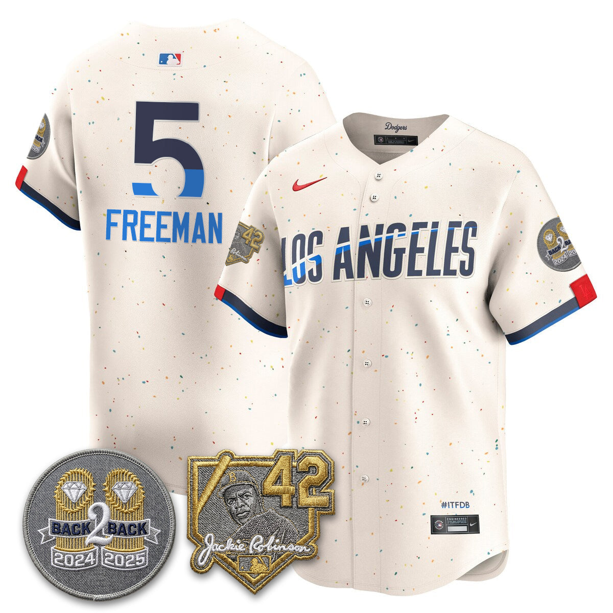 Los Angeles Dodgers - 2026 Jackie Robinson Day Vapor Limited Jersey - Stitched-Cuztomshoes