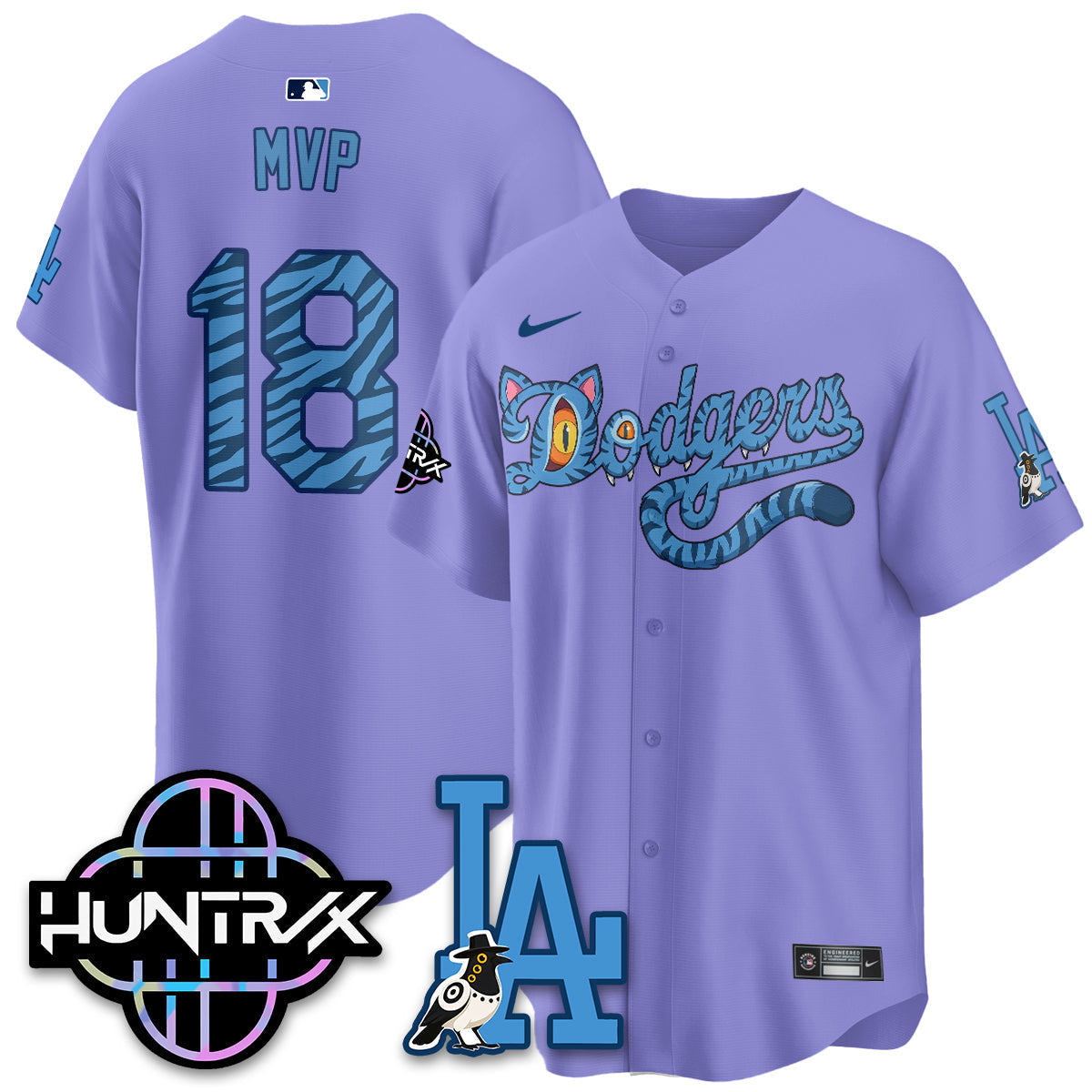 Los Angeles Dodgers x K-Pop Demon Hunters 2026 Vapor Jersey - Stitched-Cuztomshoes