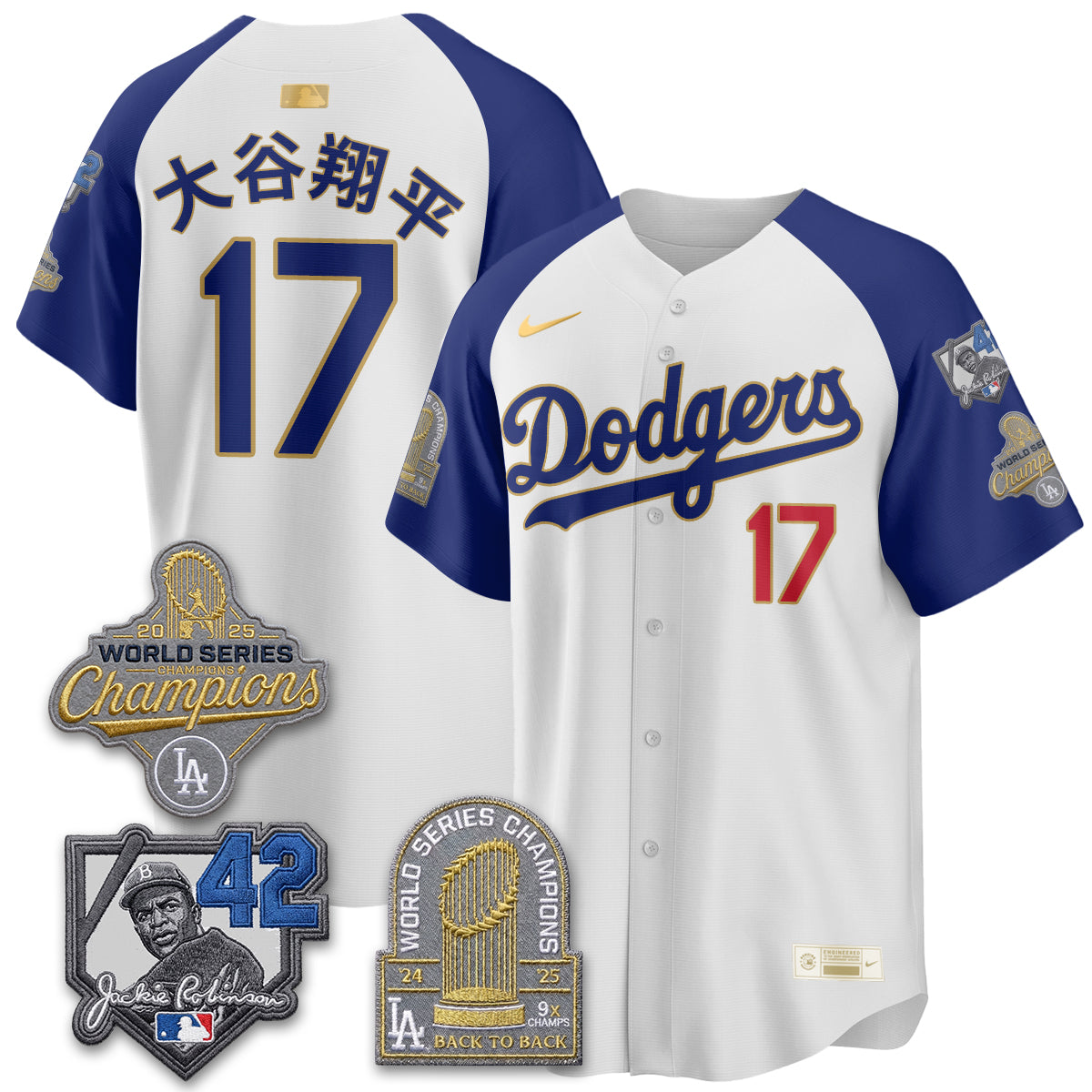 Los Angeles Dodgers 2026 Jackie Robinson New Era Vapor Limited Jersey - Stitched-Cuztomshoes