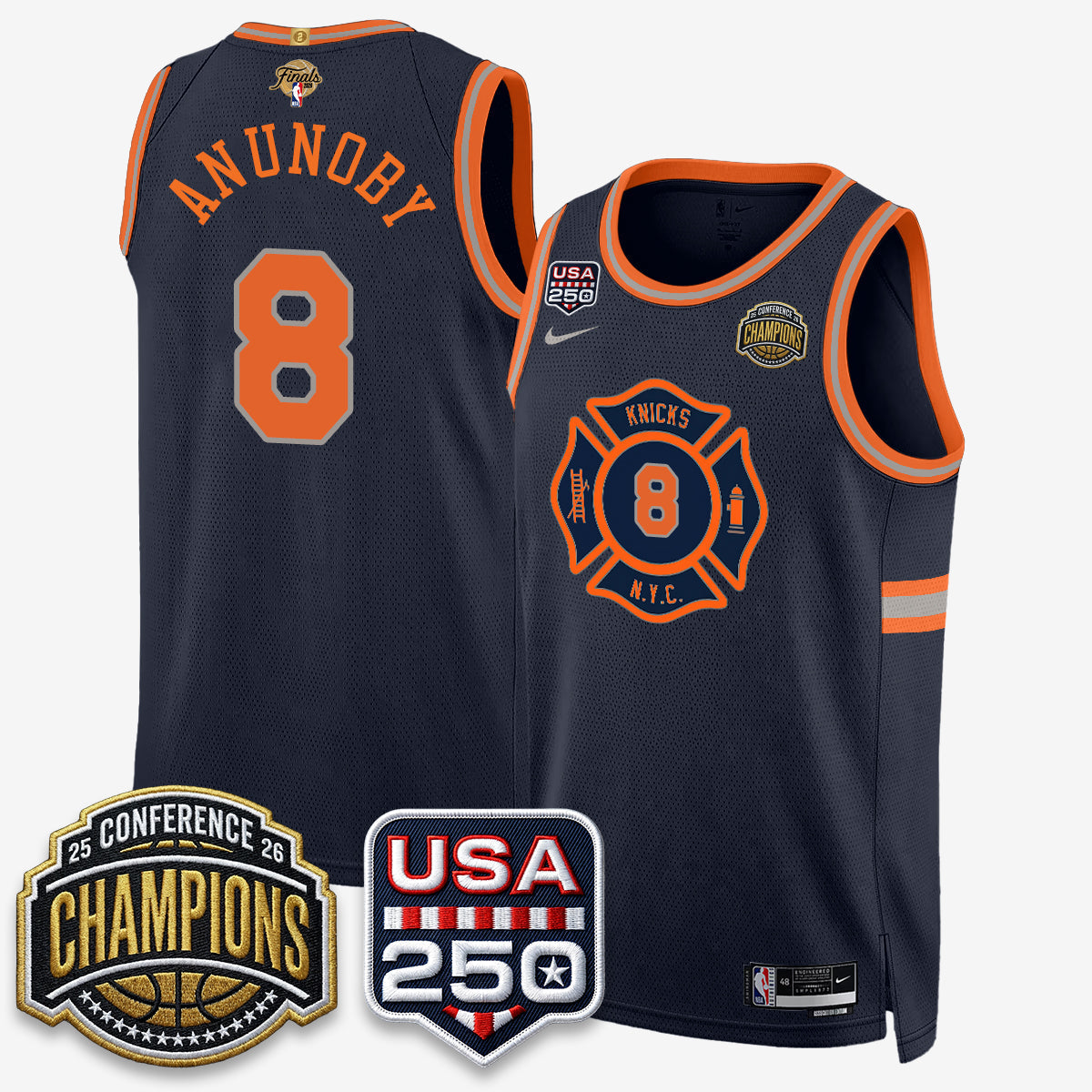 New York Knicks 2026 Basketball Eastern Conference Champions City Edition Jersey V2- Stitched-Cuztomshoes