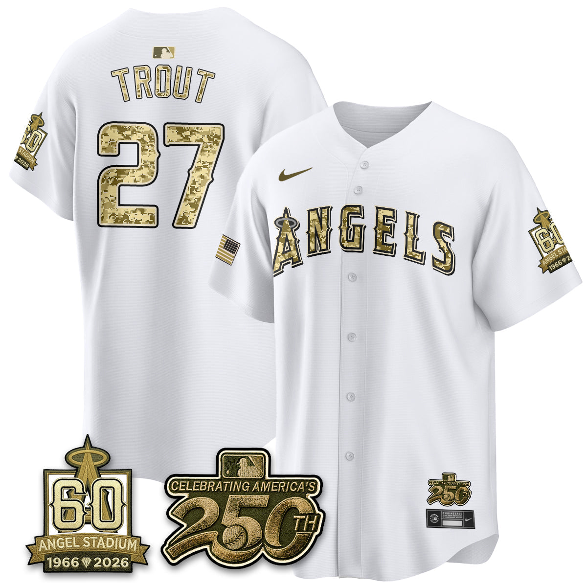 Los Angeles Angels Salute to Service 2026 Vapor Limited Jersey - Stitched-Cuztomshoes