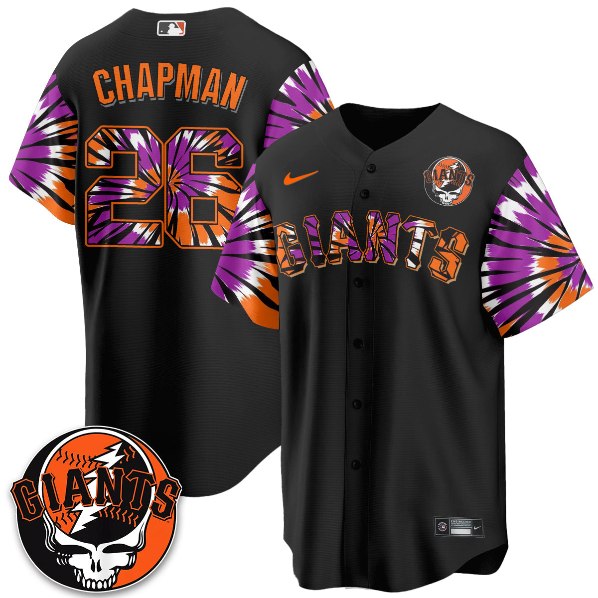 San Francisco Giants x Grateful Dead Vapor Jersey V2 - Stitched
